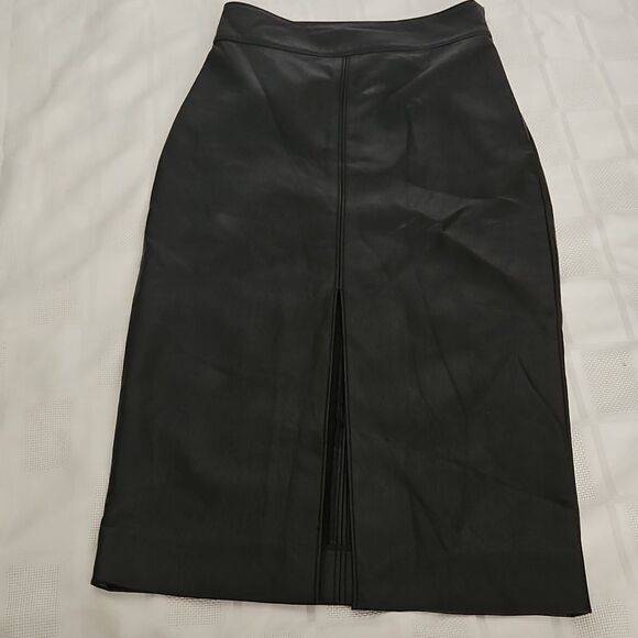 Babaton Black Midi Pencil Skirt with Slit - Picture 1 of 16